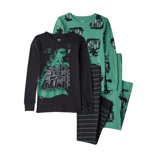 Carter´s Set 4 Piezas Pijama Algodon Remera Mangas Largas Pantalon