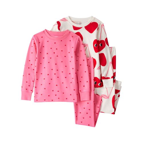 Carter´s Set 4 Piezas Pijama Algodon Remeras Mangas Largas Pantalones