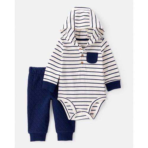 Carter´s Set 2 Piezas Body Mangas Largas Capucha Pantalon