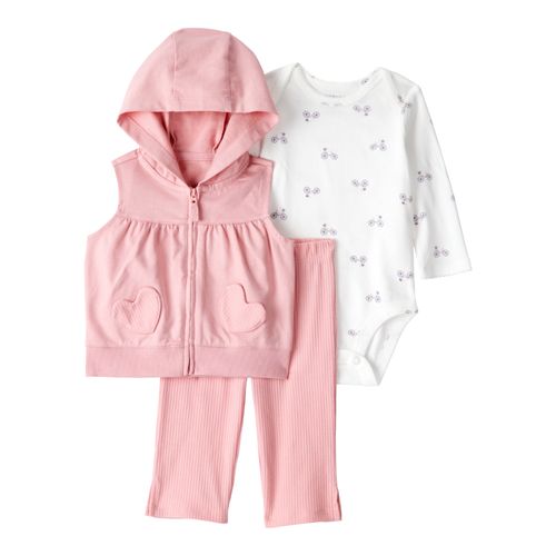 Carter´s Set 3 Piezas Body Mangas Largas Chaleco Pantalon