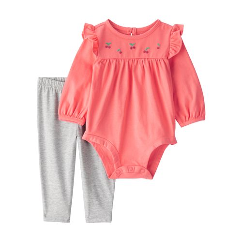 Carter´s Set 2 Piezas Body Mangas Largas Pantalon Cerezas