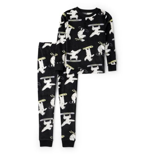 Carter´s Set 2 Piezas Pijama Plush Remera Managas Largas Pantalon Osos Polares