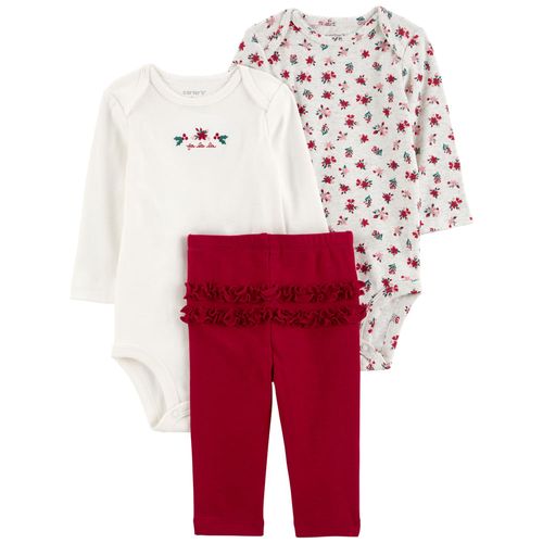 Carter´s Set 3 Piezas Bodies Mangas Largas Pantalon