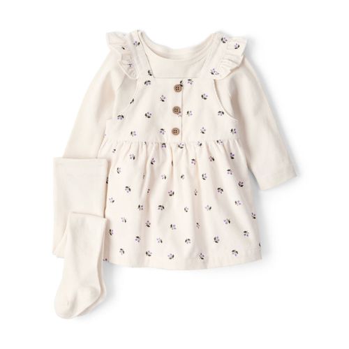 Carter´s Set 3 Piezas Remera Mangas Largas Vestido Floral Medivachas