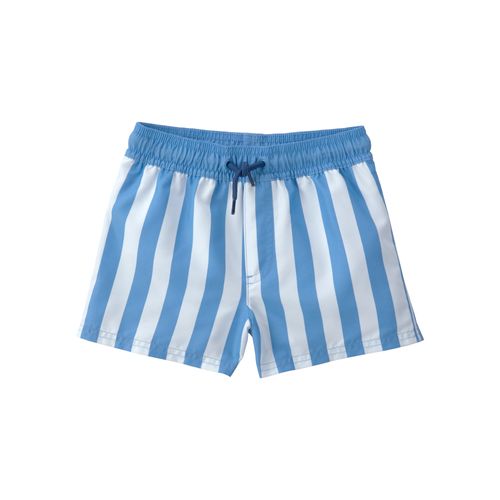 Carter´s Traje Baño Short Rayado Blanco Celeste