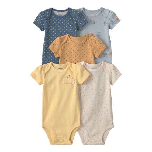 Carter´s Pack 5 Bodies Mangas Cortas Floral Abejitas