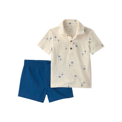 Carter´s Set 2 Piezas Remera Polo Mangas Cortas Short Palmeras