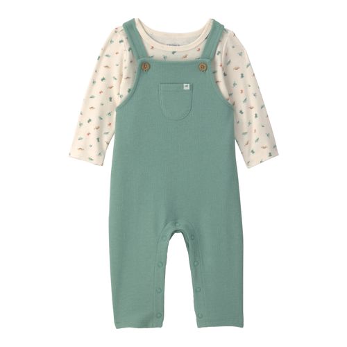 Carter´s Set 2 Piezas Remera Mangas Largas Enterito Musculosa Largo Dinos Verde