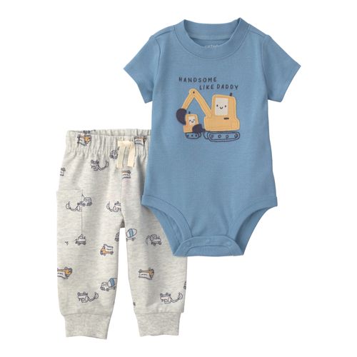 Carter´s Set 2 Piezas Body Mangas Cortas Pantalon Construccion