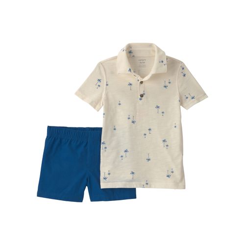 Carter´s Set 2 Piezas Remera Polo Mangas Cortas Short Palmeras