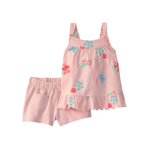 Carter´s Set 2 Piezas Remera Musculosa Short Floral Rosa