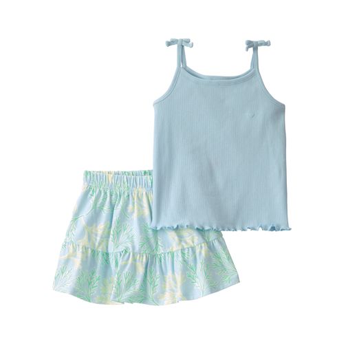 Carter´s Set 2 Piezas Remera Musculosa Pollera Short Corales Verdes